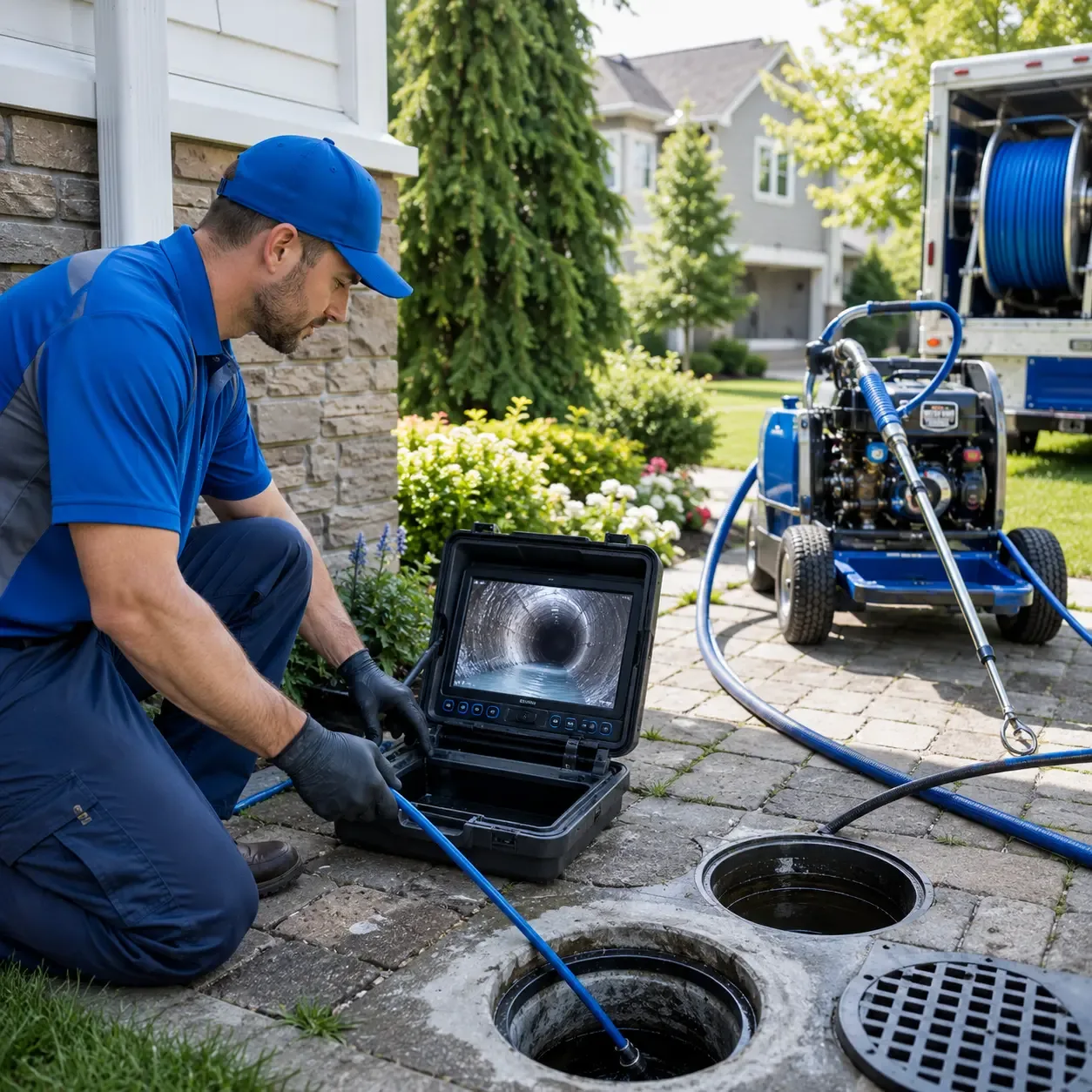 Outdoor drain cleaning professionals serving Brooklyn, CT