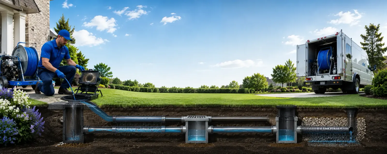 Outdoor drain cleaning information for Brooklyn, CT